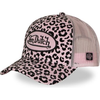 Kasketter buet leopard snapback rosa VERLE af Von Dutch
