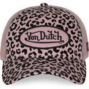 kasketter-buet-leopard-snapback-rosa-verle-af-von-dutch