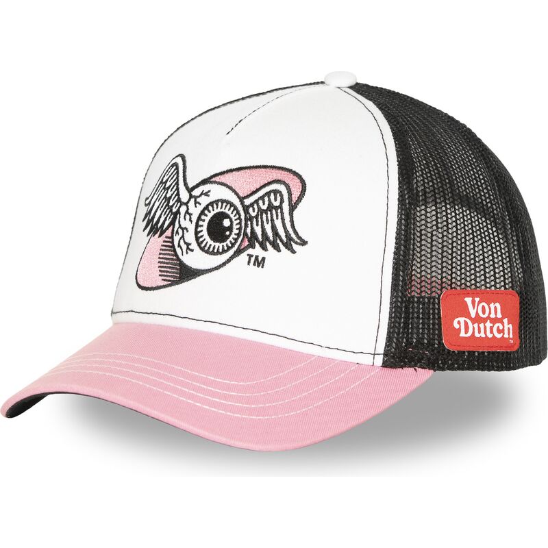 kasketter-buet-lyserod-snapback-oeil-af-von-dutch