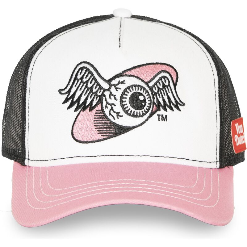 kasketter-buet-lyserod-snapback-oeil-af-von-dutch