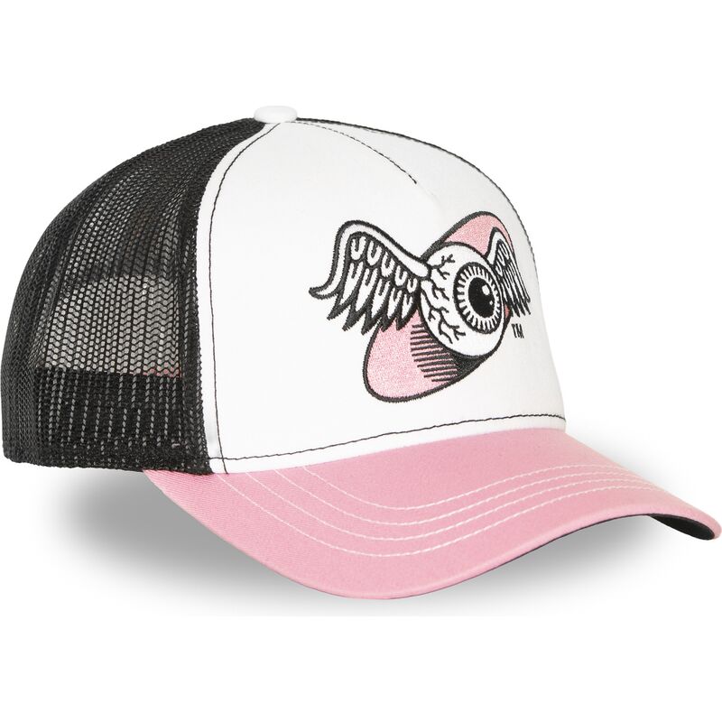 kasketter-buet-lyserod-snapback-oeil-af-von-dutch