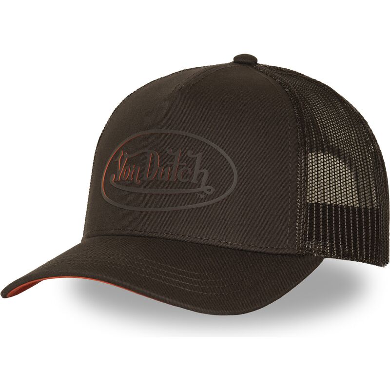kasketter-buet-brun-snapback-log24-af-von-dutch