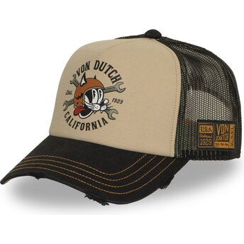 Kasketter buet beige snapback CREW37 af Von Dutch