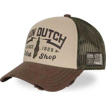 Kasketter buet brun snapback CREW40 af Von Dutch