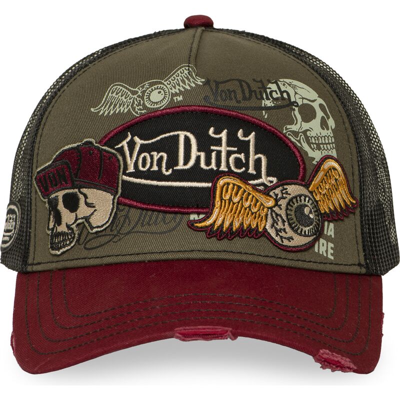 kasketter-buet-flerfarvet-snapback-patches17-af-von-dutch