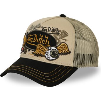 Kasketter buet beige snapback PATCHES19 af Von Dutch