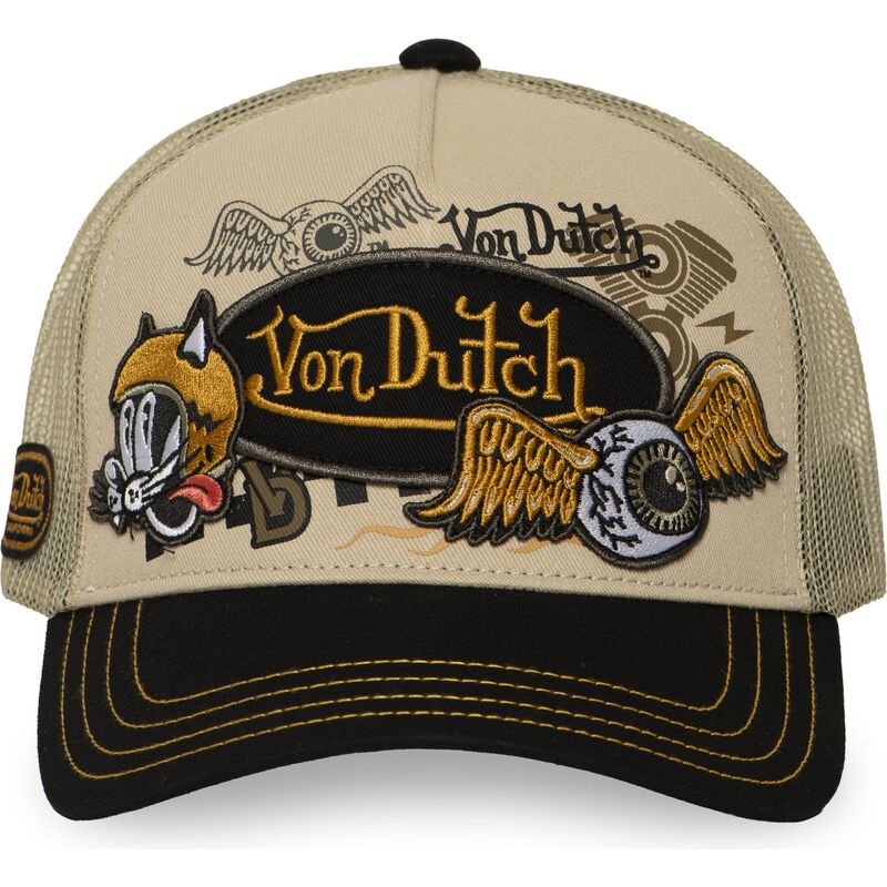 kasketter-buet-beige-snapback-patches19-af-von-dutch kasketter-buet-beige-snapback-patches19-af-von-dutch