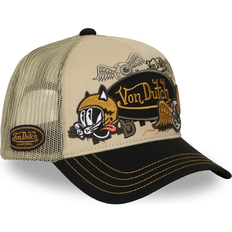 kasketter-buet-beige-snapback-patches19-af-von-dutch kasketter-buet-beige-snapback-patches19-af-von-dutch