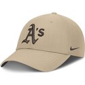 kasketter-buet-beige-justerbar-rem-structured-uv-poly-ripstop-fra-oakland-athletics-mlb-af-nike