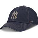kasketter-buet-marinebla-justerbar-rem-fathers-day-club-unstructured-organic-cotton-fra-new-york-yankees-mlb-af-nike