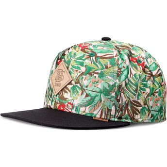 Kasketter flad grøn snapback Woven Jungle af Djinns