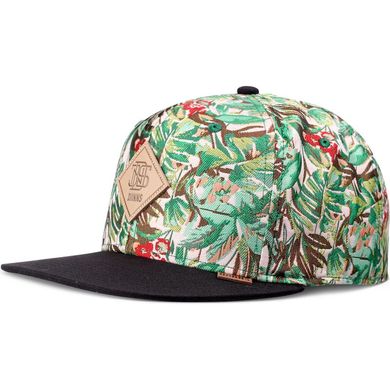 kasketter-flad-gron-snapback-woven-jungle-af-djinns
