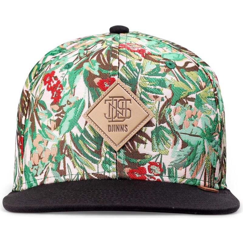 kasketter-flad-gron-snapback-woven-jungle-af-djinns