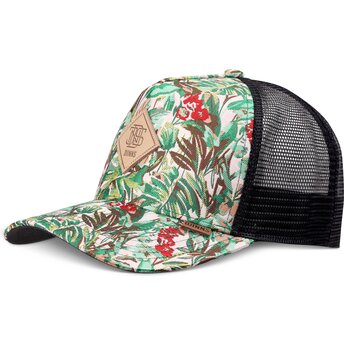 Kasketter buet grøn snapback HFT Woven Jungle af Djinns