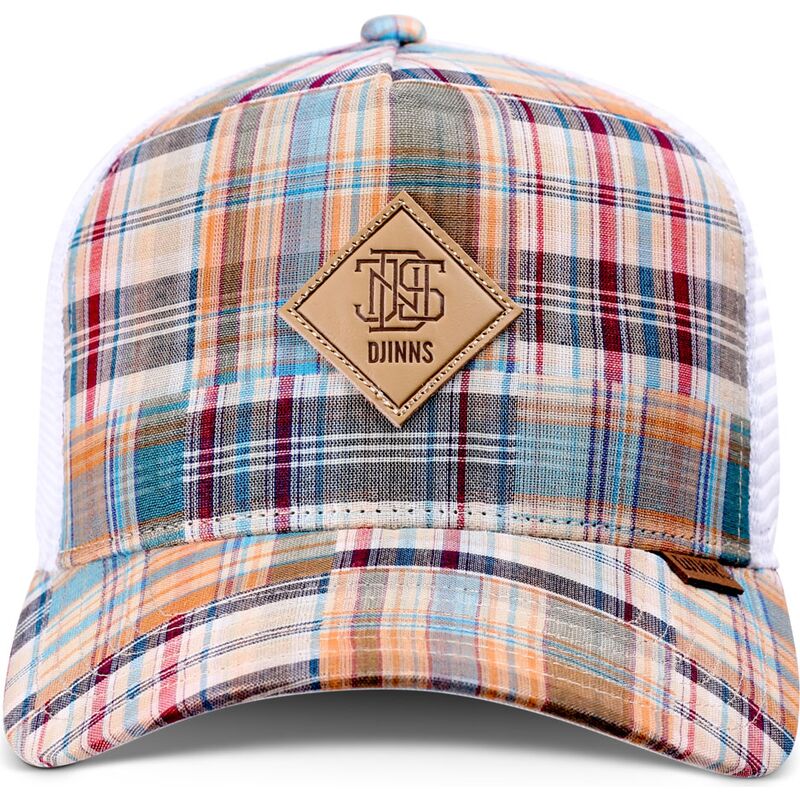 kasketter-buet-flerfarvet-snapback-hft-patch-check-turquoise-af-djinns