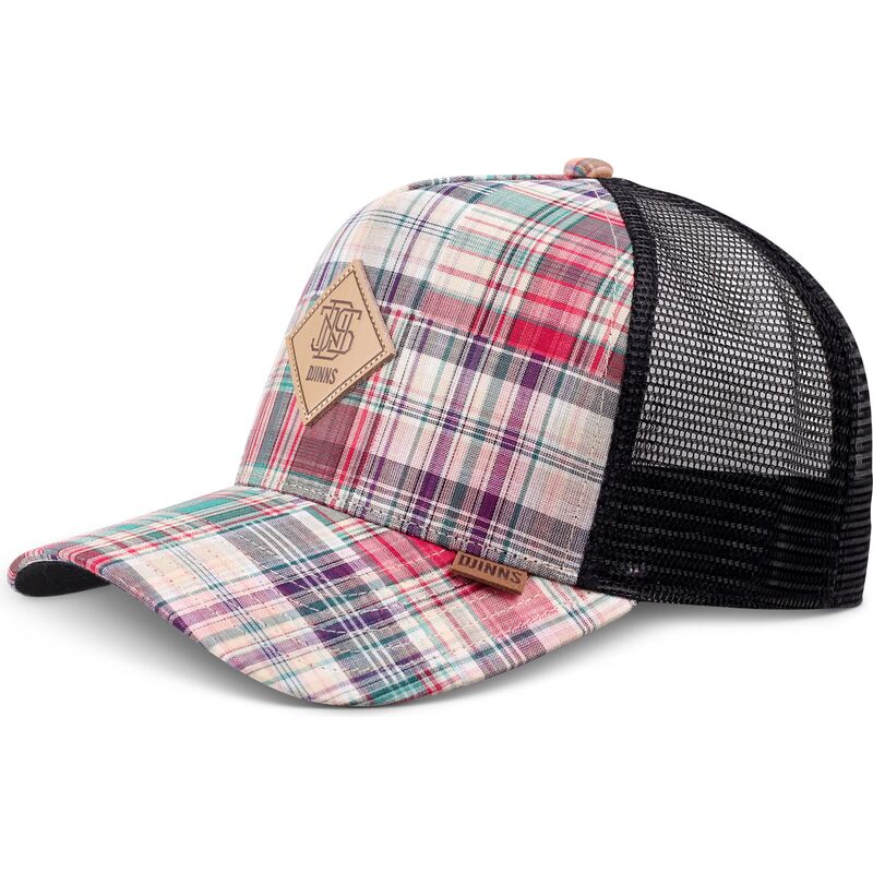 kasketter-buet-flerfarvet-snapback-hft-patch-check-red-af-djinns