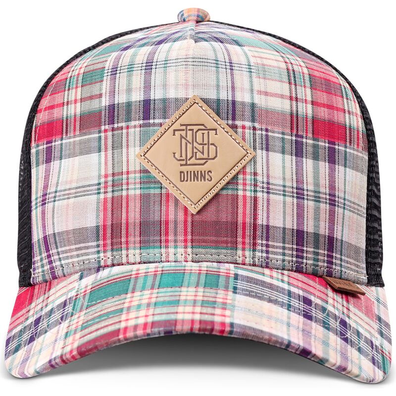 kasketter-buet-flerfarvet-snapback-hft-patch-check-red-af-djinns