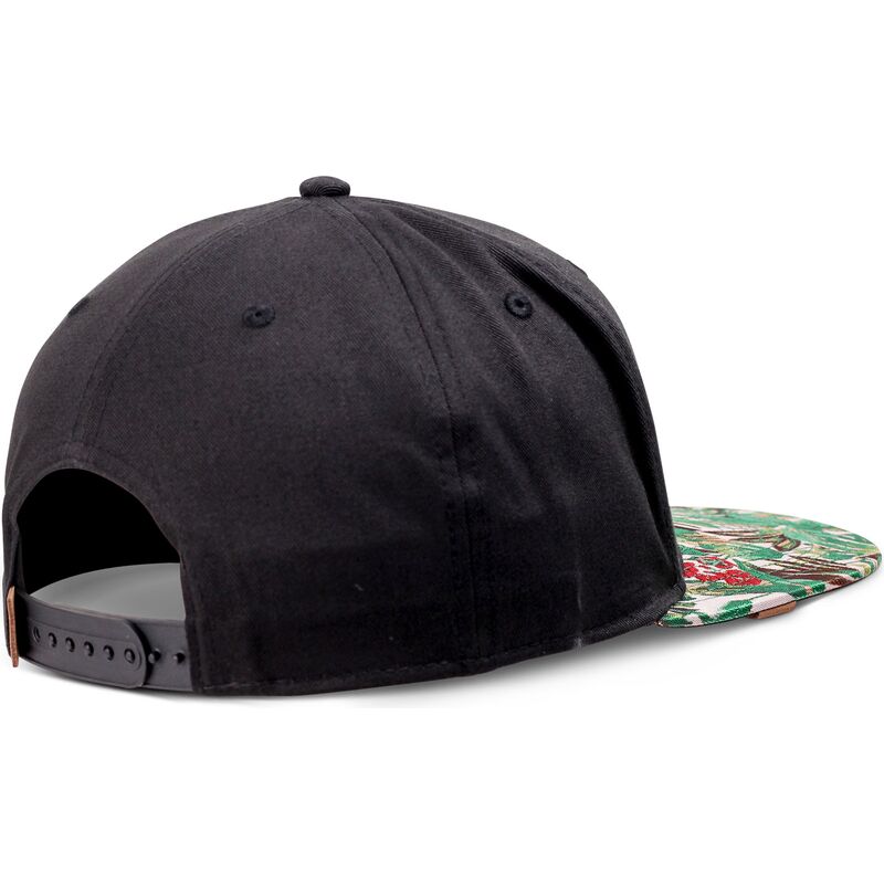 kasketter-flad-sort-snapback-woven-jungle-rev-af-djinns
