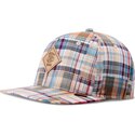 kasketter-flad-flerfarvet-snapback-patch-check-turquioise-af-djinns