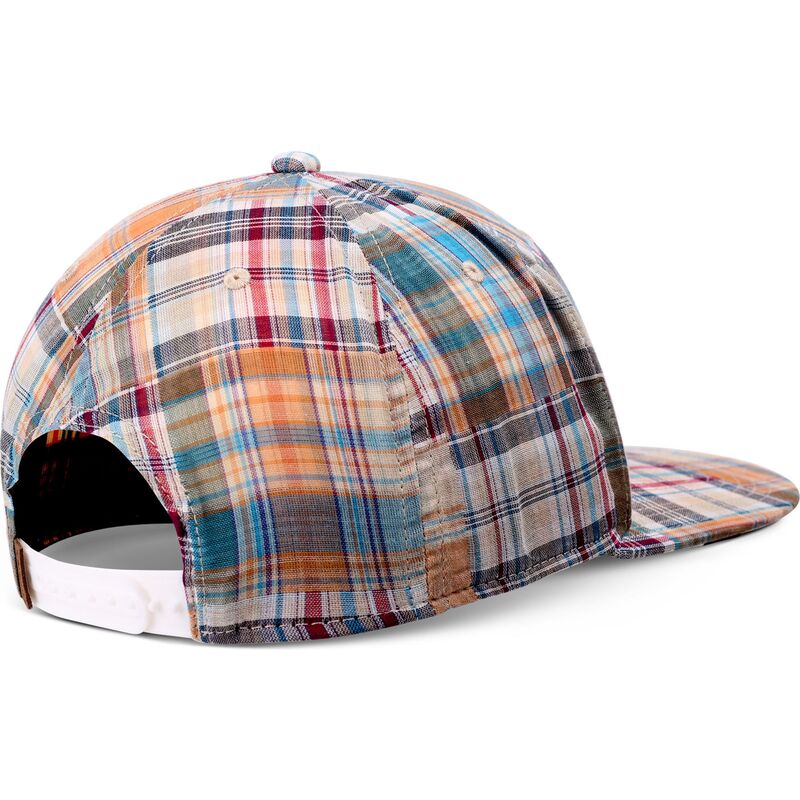 kasketter-flad-flerfarvet-snapback-patch-check-turquioise-af-djinns
