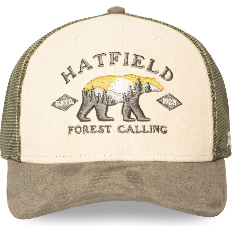 gorra-trucker-verde-y-beige-semi-bea-de-hatfield gorra-trucker-verde-y-beige-semi-bea-de-hatfield