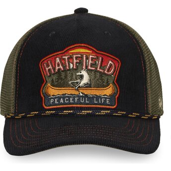 Kasketter buet sort snapback PCS PEA af Hatfield