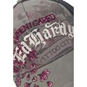 kasketter-buet-gra-snapback-floral-tattoo-city-vintage-wash-af-ed-hardy