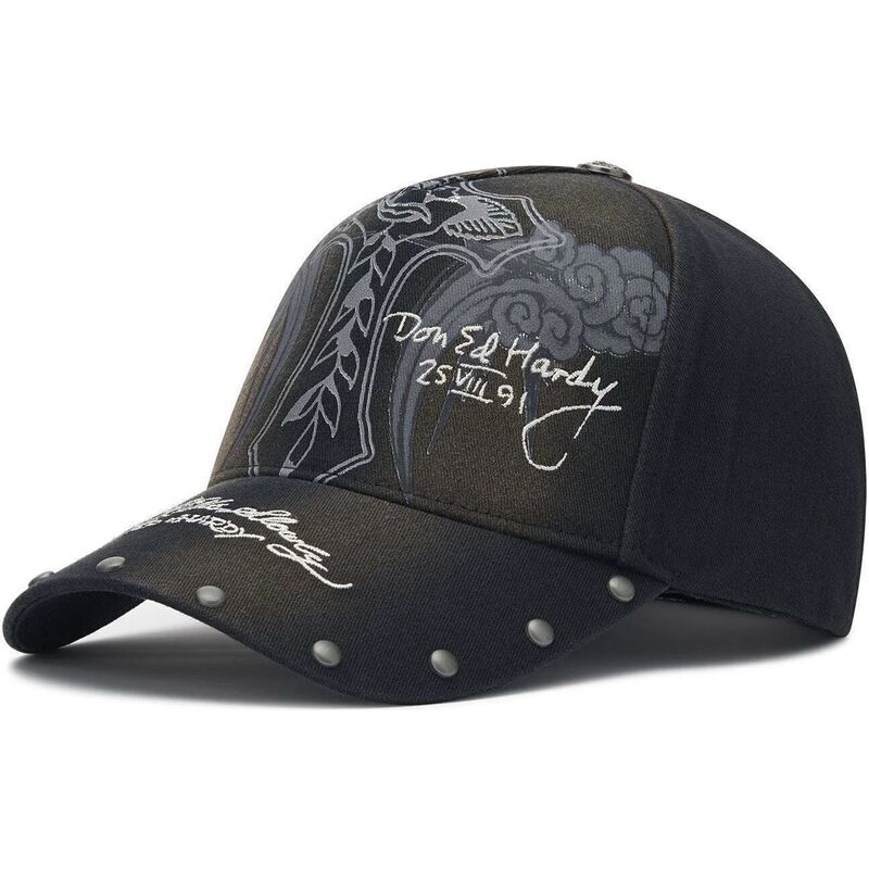 kasketter-buet-sort-justerbar-rem-storming-rose-washed-af-ed-hardy