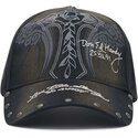 kasketter-buet-sort-justerbar-rem-storming-rose-washed-af-ed-hardy