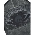 kasketter-buet-gra-snapback-flaming-gothic-skull-washed-af-ed-hardy