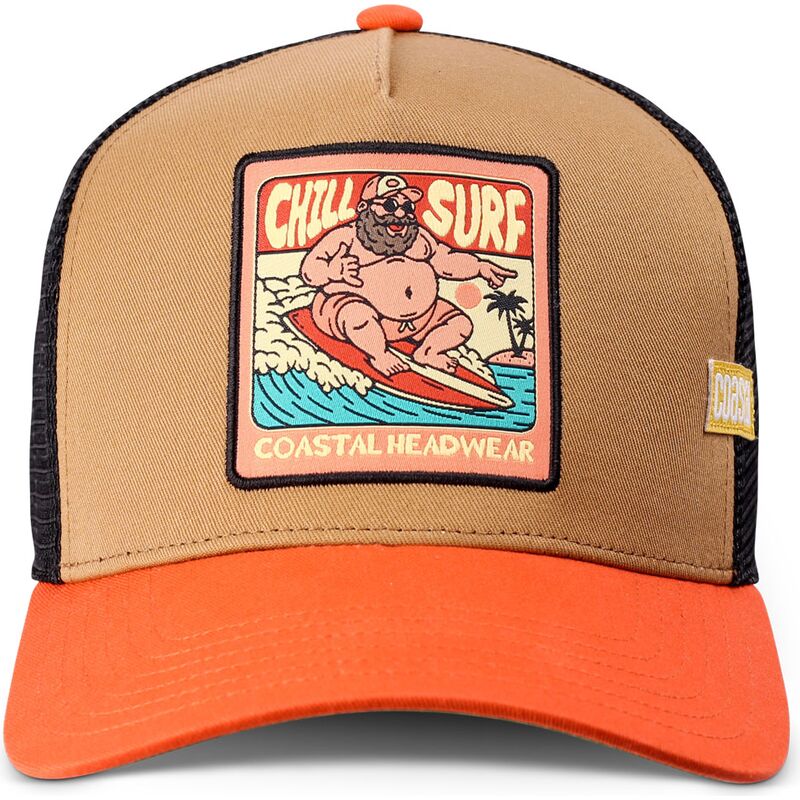 kasketter-buet-brun-snapback-hft-chill-surf-af-coastal kasketter-buet-brun-snapback-hft-chill-surf-af-coastal