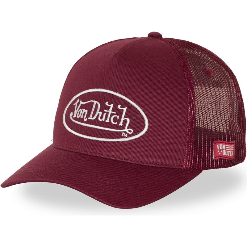 kasketter-buet-rod-snapback-lof-b54-af-von-dutch