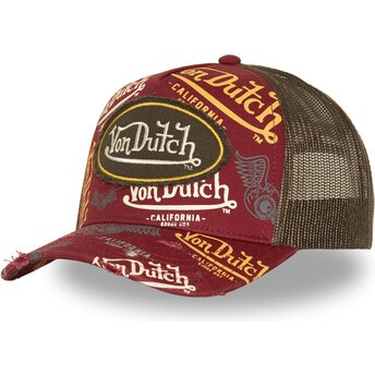 Kasketter buet rød snapback CAFE13 af Von Dutch