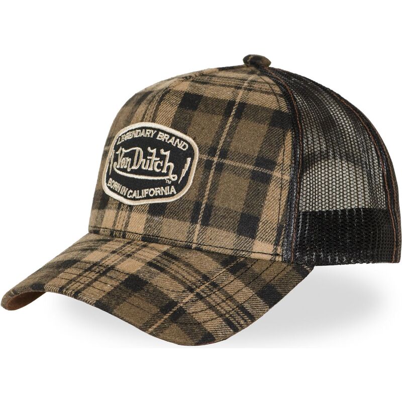 kasketter-buet-brun-snapback-car08-af-von-dutch
