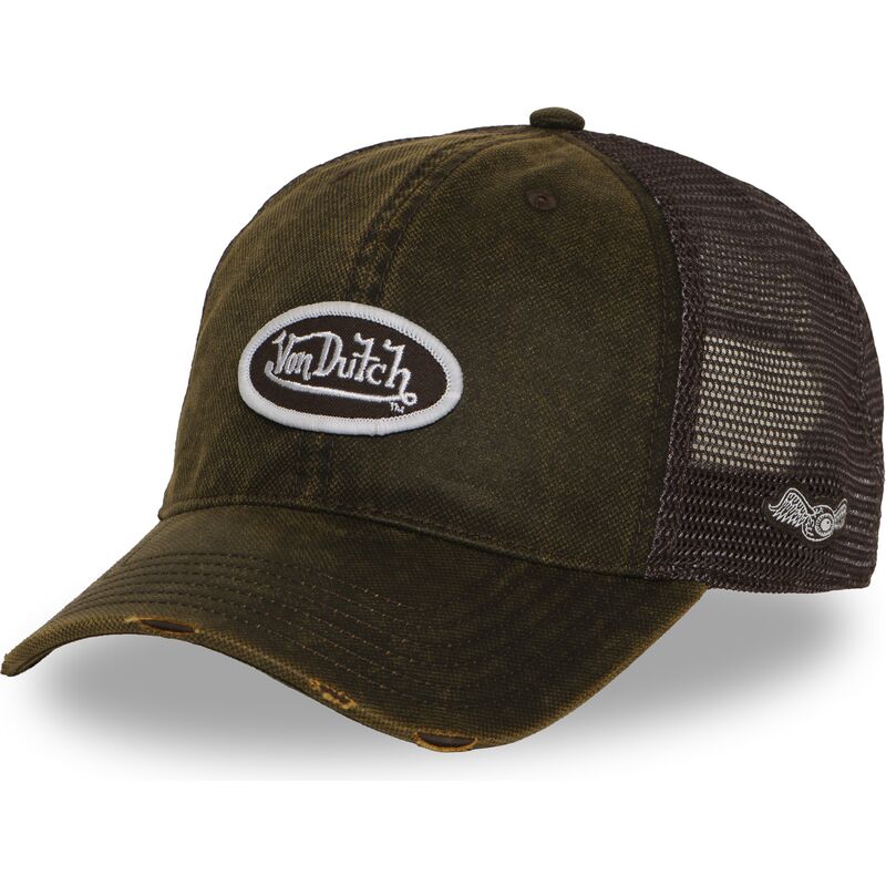 kasketter-buet-brun-snapback-mac17-af-von-dutch