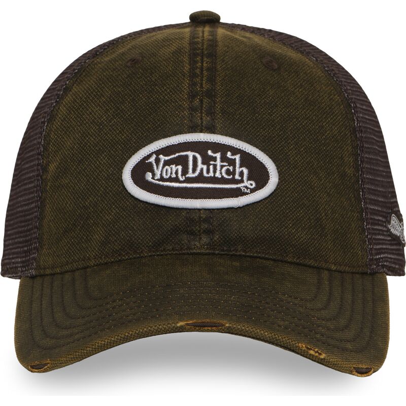 kasketter-buet-brun-snapback-mac17-af-von-dutch