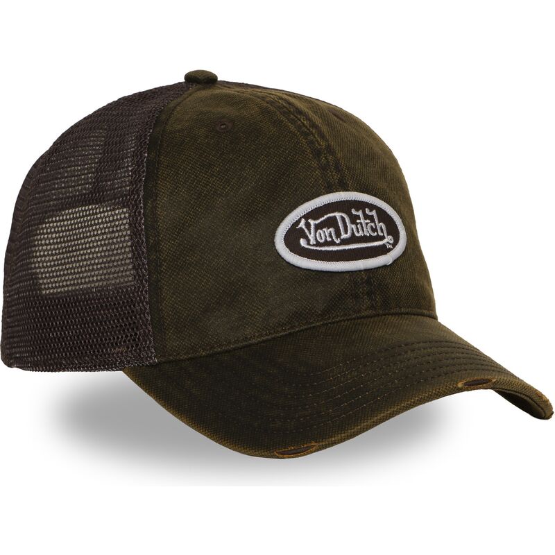 kasketter-buet-brun-snapback-mac17-af-von-dutch