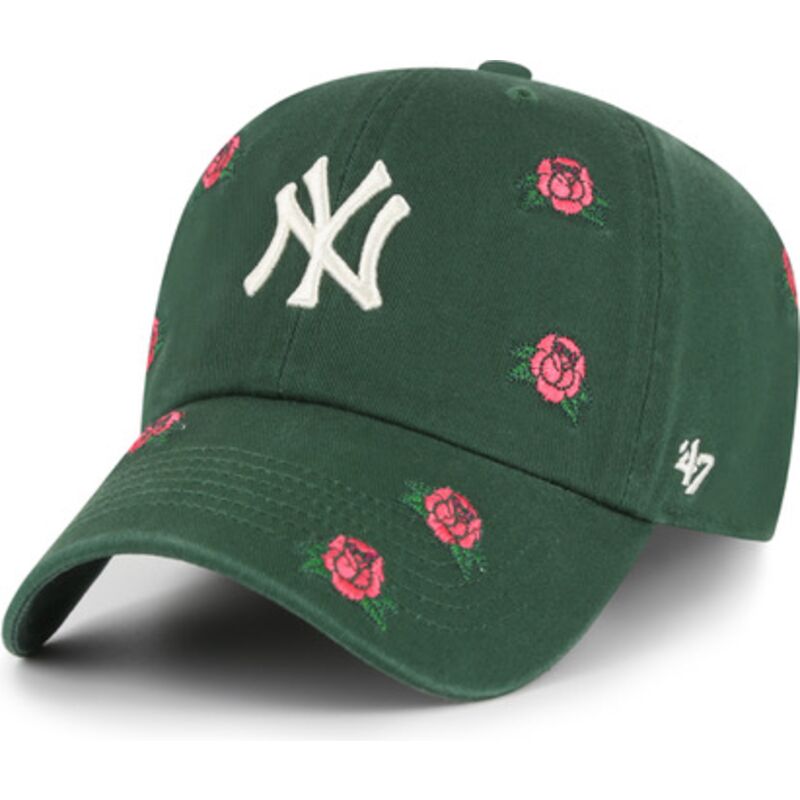kasketter-buet-gron-justerbar-rem-clean-up-scatter-fra-new-york-yankees-mlb-af-47-brand