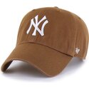kasketter-buet-brun-justerbar-rem-clean-up-pinecone-fra-new-york-yankees-mlb-af-47-brand