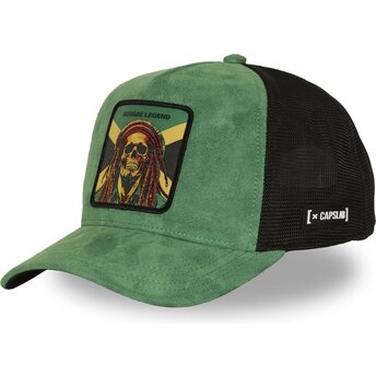 Kasketter buet grøn snapback Reggae Legend STA1 REG Bob Marley Famous af Capslab