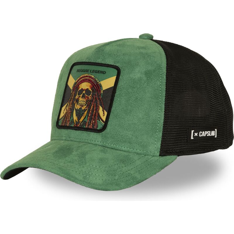 kasketter-buet-gron-snapback-reggae-legend-sta1-reg-bob-marley-famous-af-capslab kasketter-buet-gron-snapback-reggae-legend-sta1-reg-bob-marley-famous-af-capslab