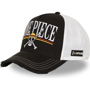 Kasketter buet sort snapback OP8 Straw Hat Pirates One Piece af Capslab