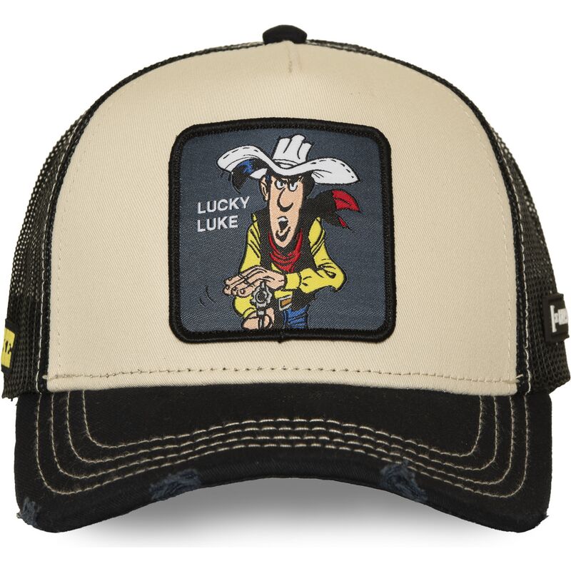 kasketter-buet-beige-snapback-lck4-cow-lucky-luke-af-capslab