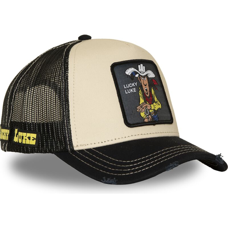 kasketter-buet-beige-snapback-lck4-cow-lucky-luke-af-capslab