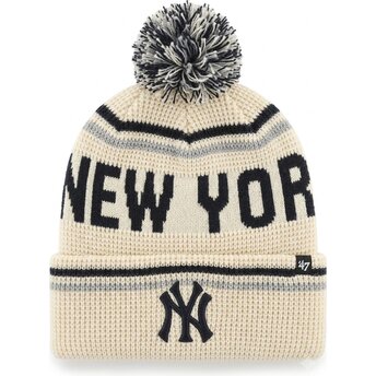 Huer pompon creme Quattrle Cuff Knit fra New York Yankees MLB af 47 Brand