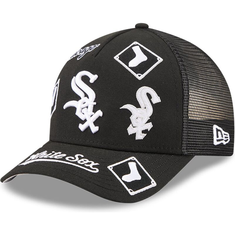 kasketter-buet-sort-snapback-9forty-m-crown-a-frame-all-over-fra-chicago-white-sox-mlb-af-new-era kasketter-buet-sort-snapback-9forty-m-crown-a-frame-all-over-fra-chicago-white-sox-mlb-af-new-era