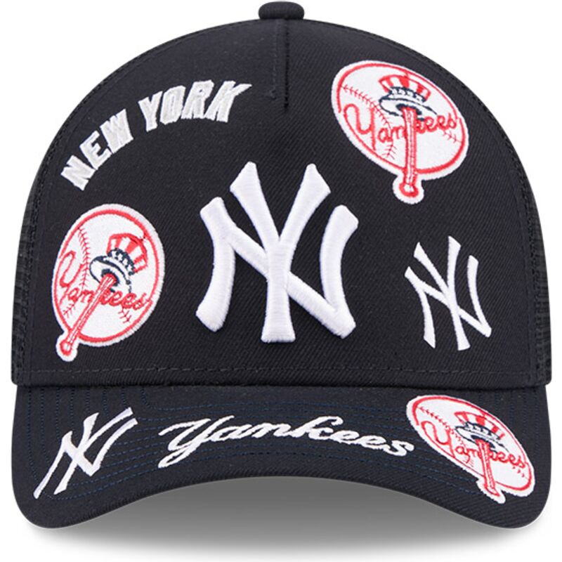 kasketter-buet-marinebla-snapback-9forty-m-crown-a-frame-all-over-fra-new-york-yankees-mlb-af-new-era