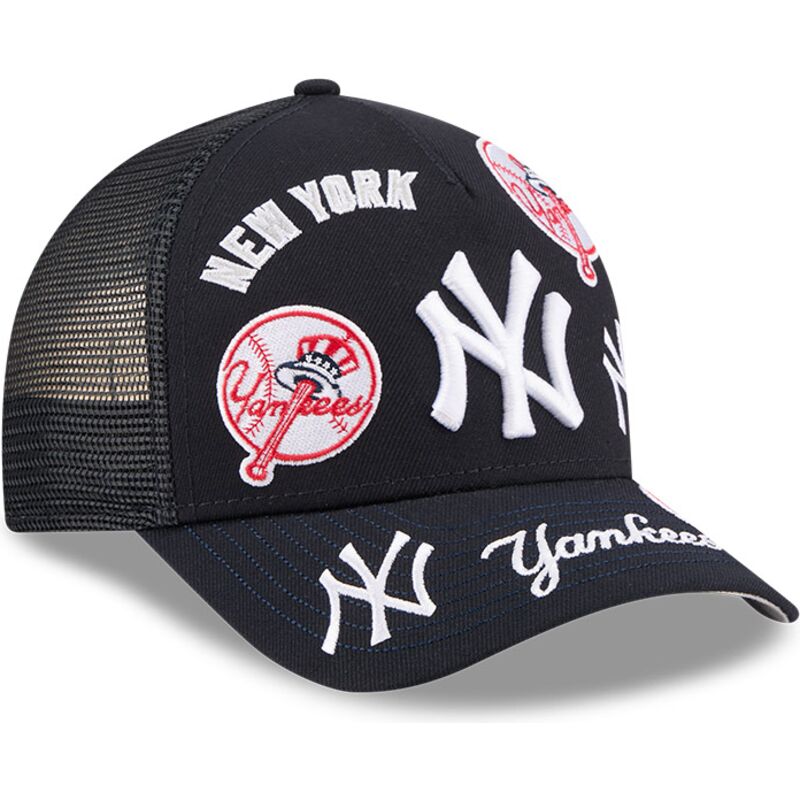 kasketter-buet-marinebla-snapback-9forty-m-crown-a-frame-all-over-fra-new-york-yankees-mlb-af-new-era