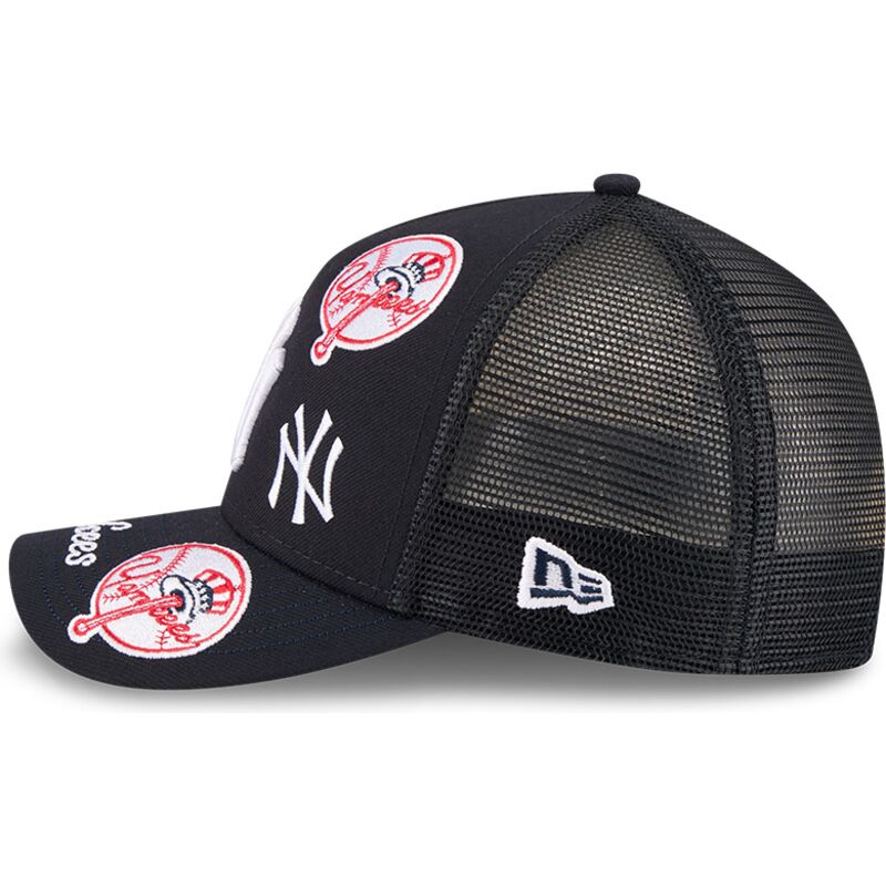 kasketter-buet-marinebla-snapback-9forty-m-crown-a-frame-all-over-fra-new-york-yankees-mlb-af-new-era