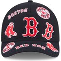 kasketter-buet-marinebla-snapback-9forty-m-crown-a-frame-all-over-fra-boston-red-sox-mlb-af-new-era